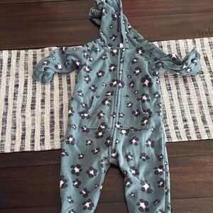 Carter's Green Floral Footie